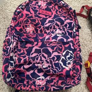 Vera Bradley Pink and Navy Floral Backpack